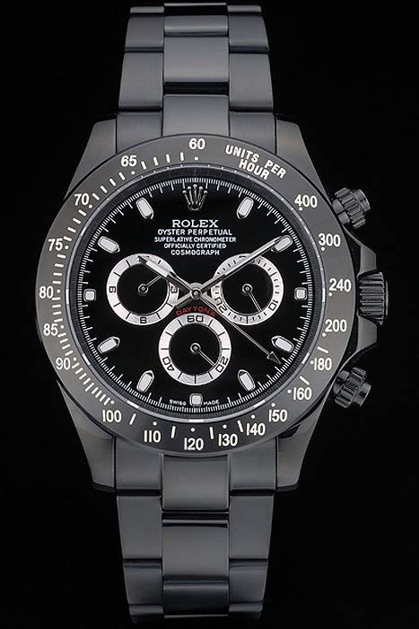 rolex daytona black face replica